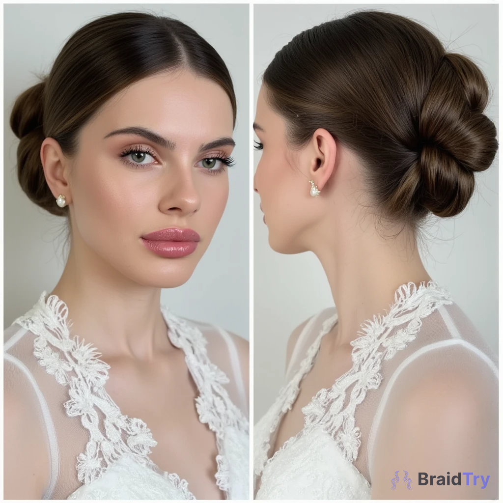 Sleek bun Hairstyle Example 3