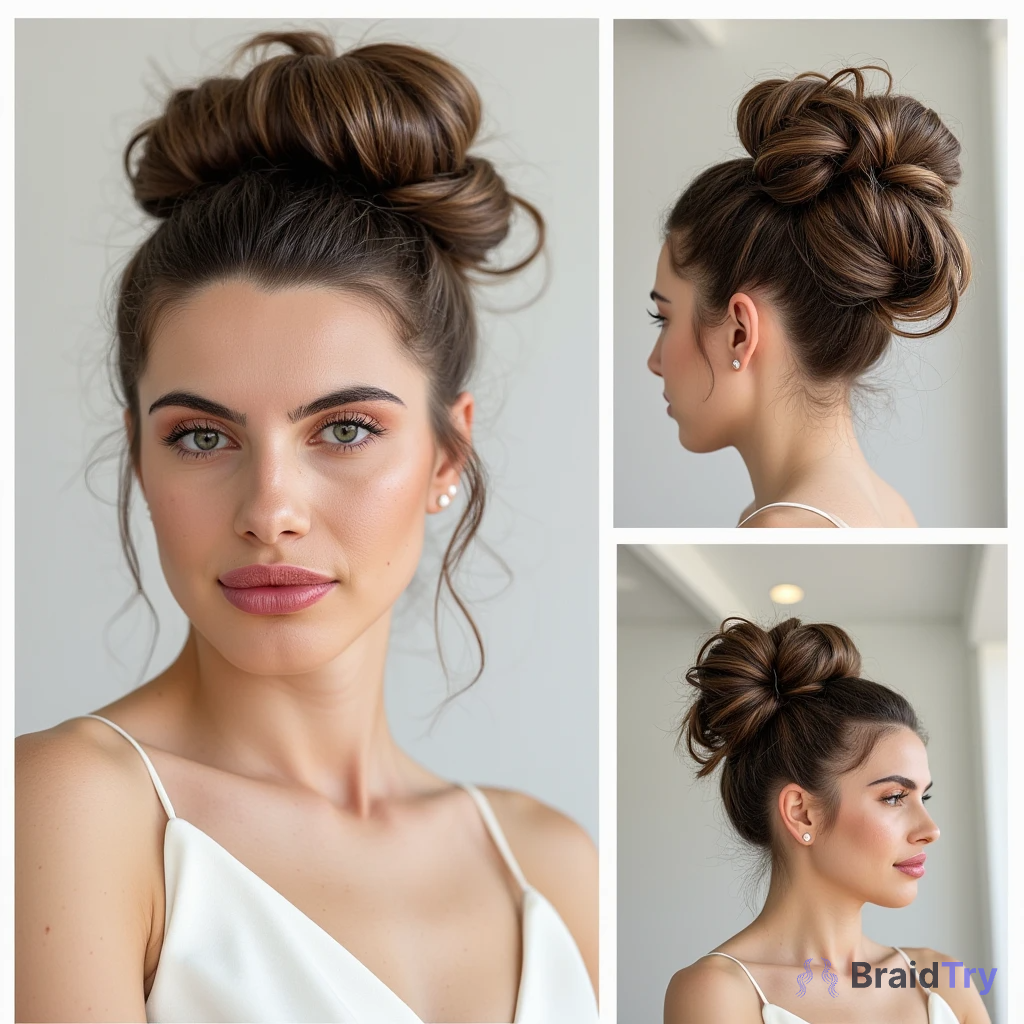 Textured Updo Hairstyle Example 1